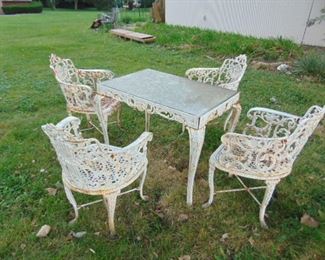 Outdoor, cast iron furniture