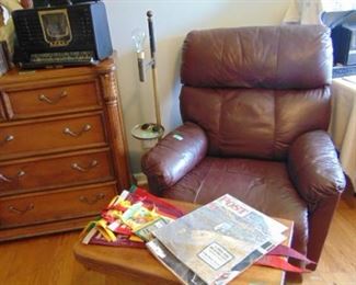 Recliner with game table.