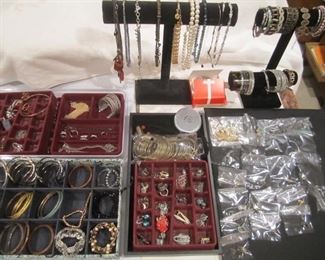 Bracelets, ear rings, necklace & rings