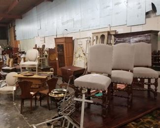dining chairs, french arm chairs, bottle racks, goat cart, faux bamboo