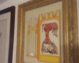Price Cut - $150 - Original Linoleum print by Paul Dalwigk. 20x24