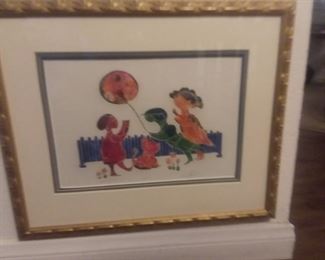 Price Cut - $75 - Original Linoleum print by Paul Dalwigk. 22x18