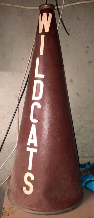 Vintage Kansas State University Wildcats Cheerleader's Megaphone