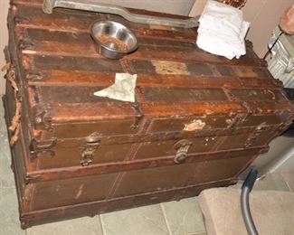 Antique Flat Top Trunk