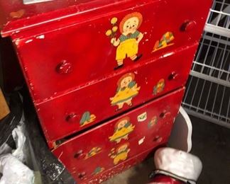 Painted 1940's Child's Chest of Drawers