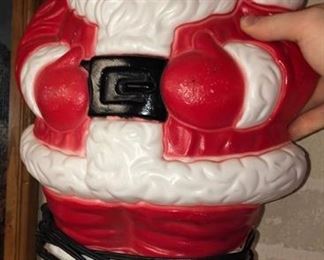 Vintage Christmas Blow Mold Santa Claus Statue