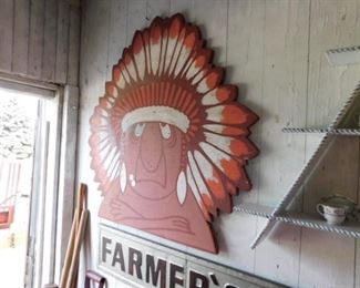 Wooden Indian sign