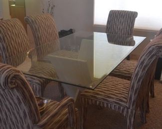 Formal Dining Set with 6 Chairs