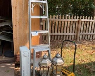 LADDERS, CART, HEATER AND OUTDOOR CANDLE HOLDERS https://ctbids.com/#!/description/share/237209