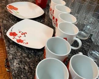 TWO SETS OF DISHES AND GLASS WARE https://ctbids.com/#!/description/share/237218