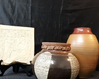 Painted Clay pots Egyptian tile art
