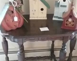 Antique Side Table & Decor