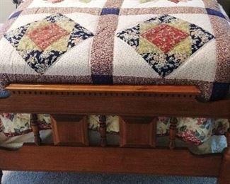 Two vintage twin head, foot boards and rails in excellent condition! Two quilts for sale as well.