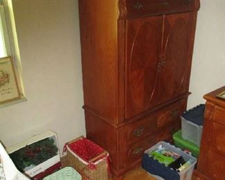 Bedroom wardrobe and household items