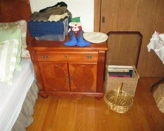 Nightstand and household items