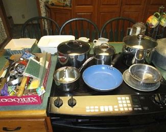 Pots and pans and kitchen items