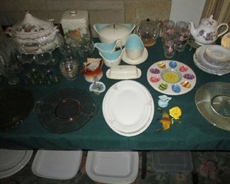 Glassware items and boutonniere China
