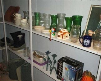 Glassware and basement items