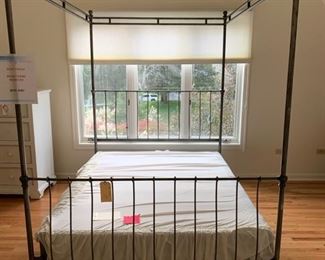 QUEEN CANOPY BED WITH BOXSPRING $395