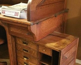 detail of rotary drawer bank