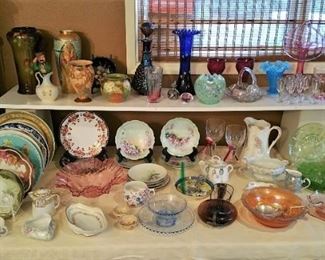 antique / vintage china, depression glass and pottery.  
