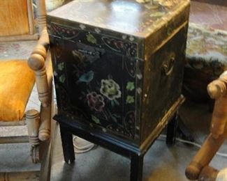 Floral Painted Storage Chest $24.99