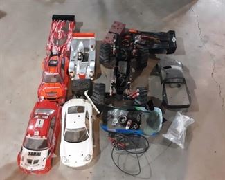 Lot of RC Cars and Batteries