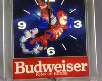 Budweiser ''Bud Man'' Clock - 1990 https://ctbids.com/#!/description/share/234649