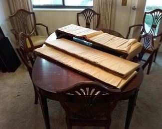 Drexel Dining Room Table with Six Chairs