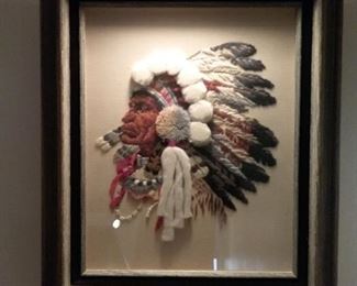 Framed Three Dimensional Native American Piece