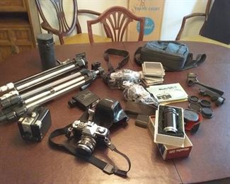 Large Collection of Minolta Film Cameras and Equipment