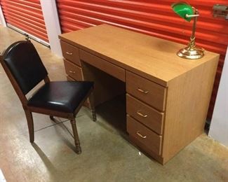 Wooden Desk, Chair, Student Lamp https://ctbids.com/#!/description/share/236967
