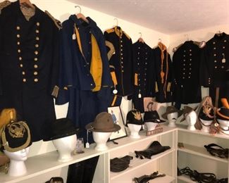 Indian War Period Unforms, Helments, Frocks, Jackets, Campaign Hats, Boots, etc.