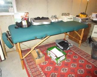 MASSAGE TABLE AND ACCESSORIES