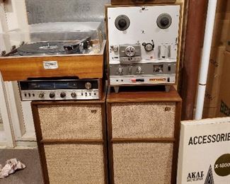 Vintage Stereo, Akai, Scott, Warfdale, Turntable