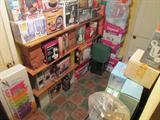 Boxes and unopened boxes of kitchen goods