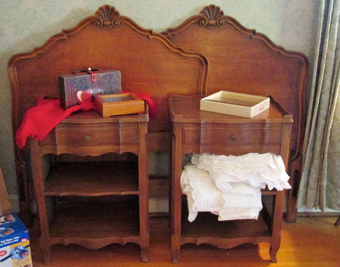 French Provincial twin bed set