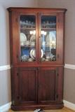 Virginian hand made made solid walnut corner cupboard, c 1940