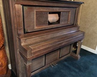 Antique player piano