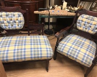 Antique country sofa set