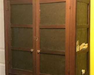 Tin sides and front pie safe