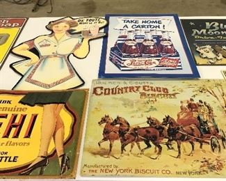 Signs, some old , some reproductions