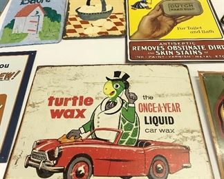 Some old, some new metal signs
