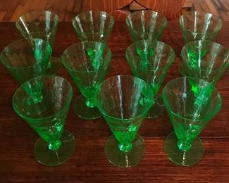 Green depression glass
