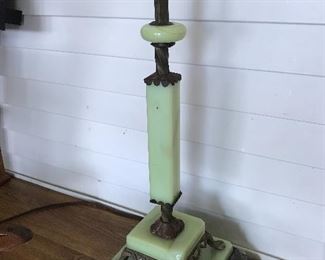 Slag glass lamp