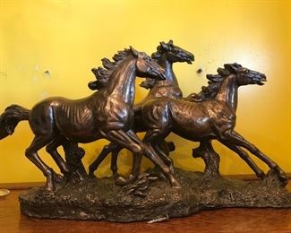 Metal-galloping horses