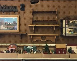 Shelves, curio shelf, cast iron , farm sets