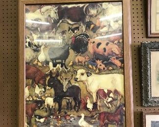 Farmyard framed print