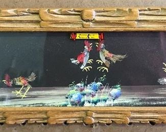 Art made of feathers, was bought as a souvenir