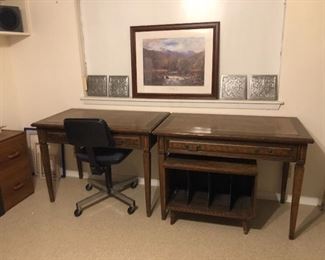 usa made- desks "young manufacturing co. bottom wood chest is for albums!! not part of desk SOLD 1 OF THESE DESKS. -HAVE 1